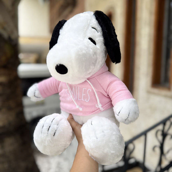 Peluche snoopy saquito rosado