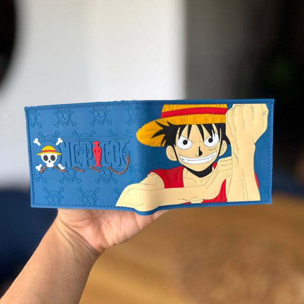 Billetera Luffy puño azul