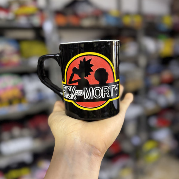 MUG TALLADO JURASSIC RICK AND MORTY