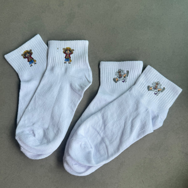 2 pares de medias Luffy