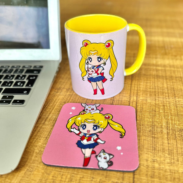 MUG+PORTAVASOS SAILOR MOON