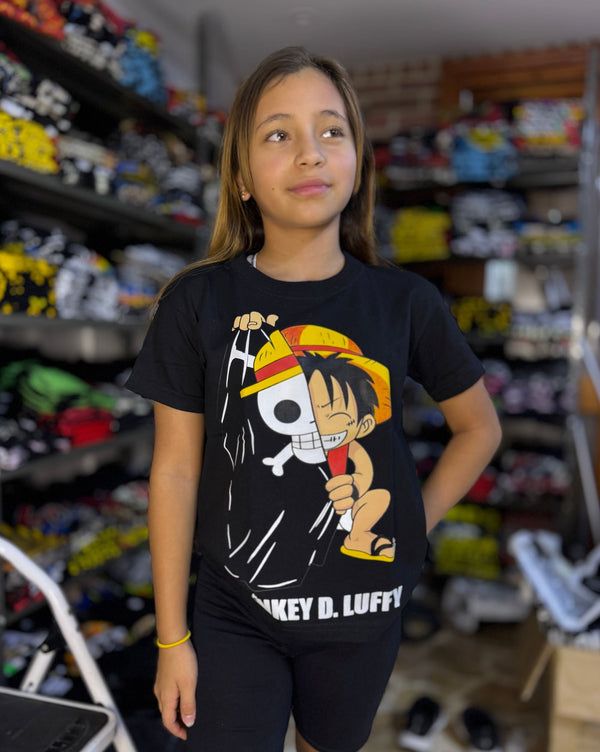 CAMISETA LUFFY BANDERA INFANTIL (UNISEX)