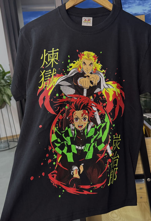 Camiseta Tanjiro y rengoku (unisex)