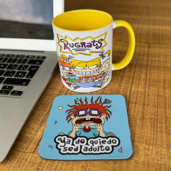 MUG+PORTAVASOS RUGRATS