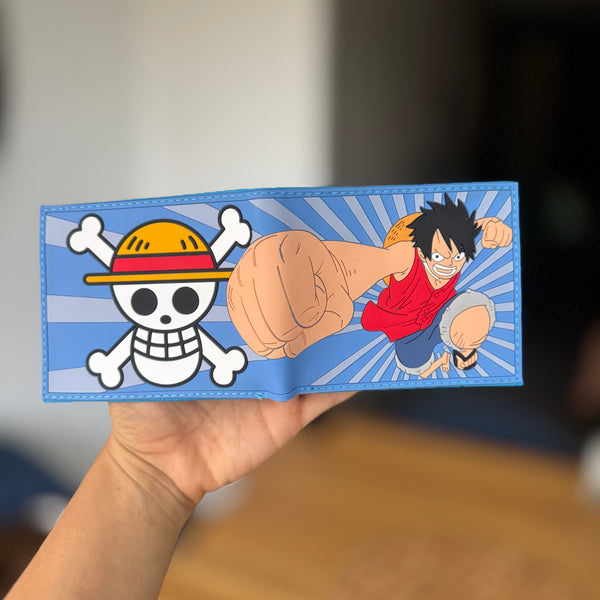 Billetera Luffy puño de goma y logo