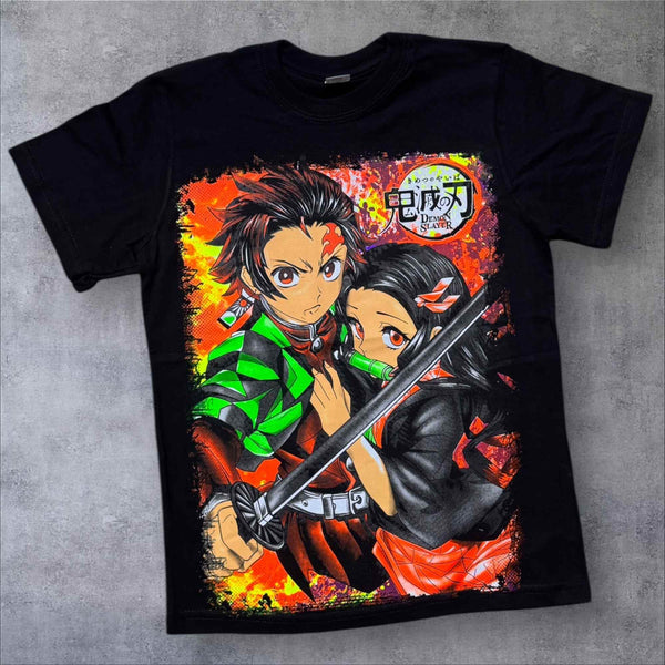 Camiseta Nezuko y tanjiro (infantil)