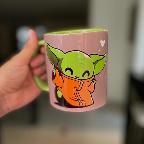 MUG BBY YODA GRIS