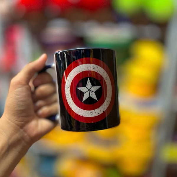 MUG CAPITÁN AMERICA LOGO