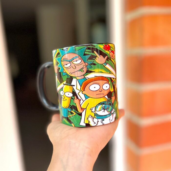 MUG RICK AND MORTY Y SNUFFLES