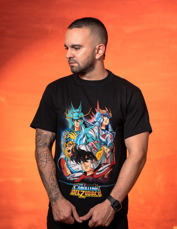 CAMISETA CABALLEROS DEL ZODÍACO POSTER (UNISEX)